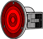 COMBINATION STOP-TAIL-TURN LIGHT REPLACEMENT RED SIDE LENS